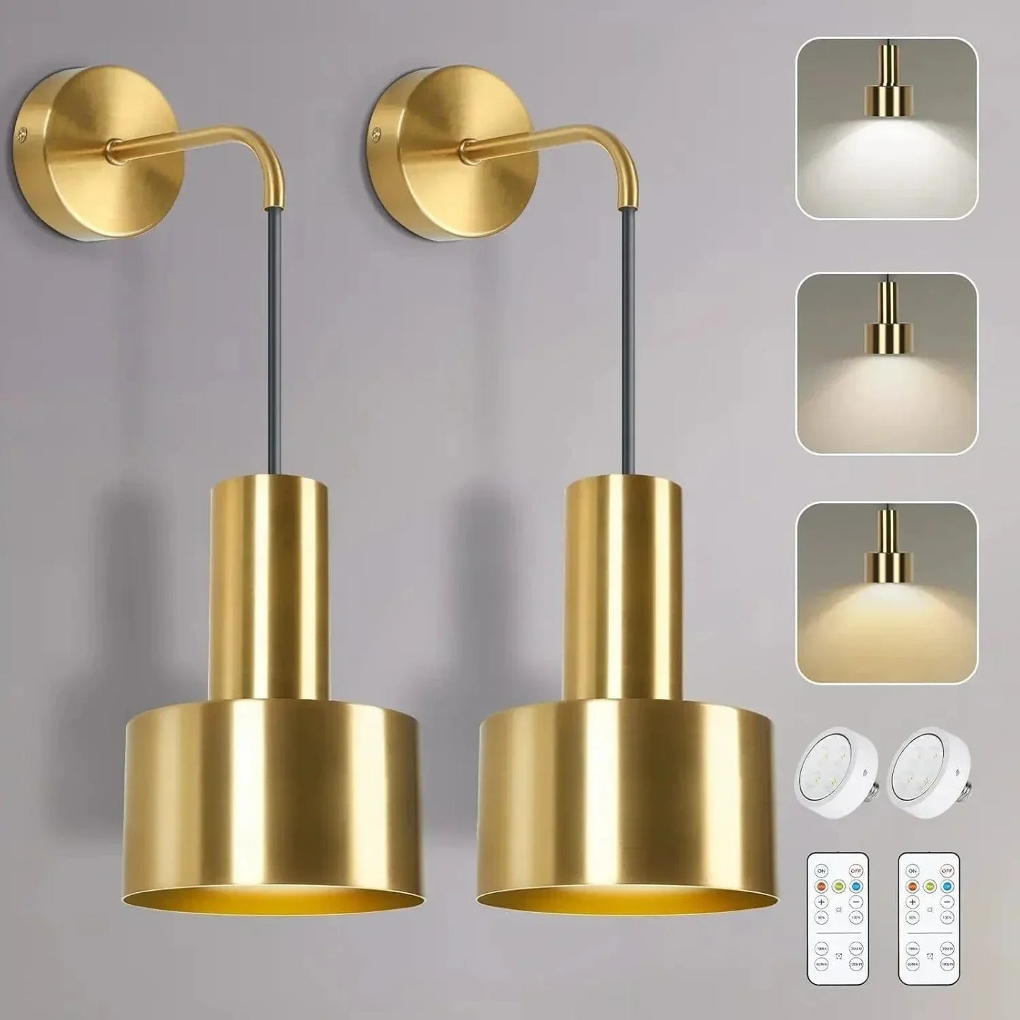 Skanto | Wire Lamp with Rechargeable Battery | Remote Control, Adjustable Brightness and Color Temperature for Bedrooms and Hallways