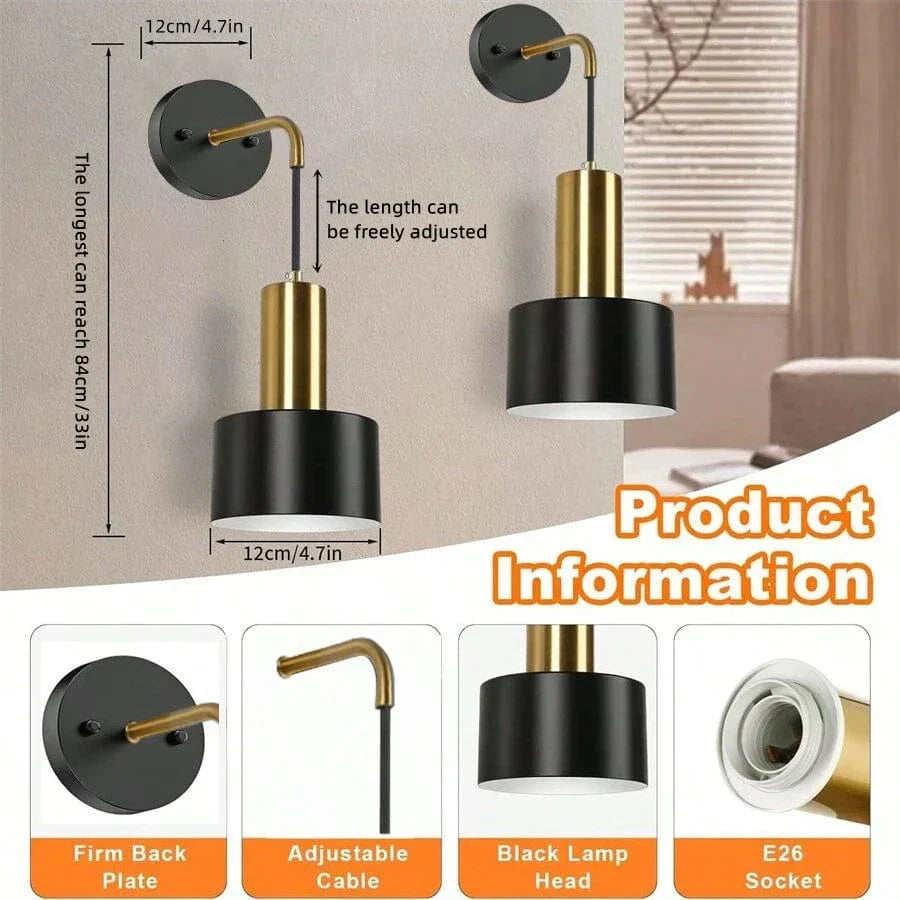 Skanto | Wire Lamp with Rechargeable Battery | Remote Control, Adjustable Brightness and Color Temperature for Bedrooms and Hallways