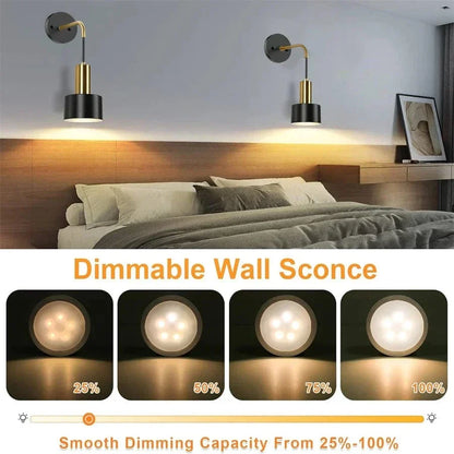 Skanto | Wire Lamp with Rechargeable Battery | Remote Control, Adjustable Brightness and Color Temperature for Bedrooms and Hallways