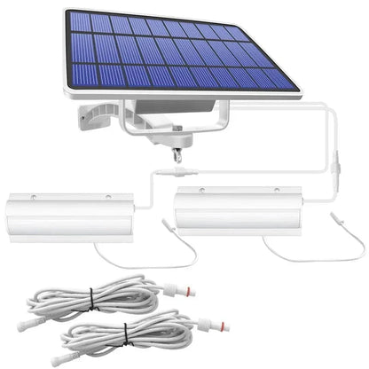 Skanto | Solar Pendant Outdoor Lighting | Double or Single Head, IP65 Waterproof & Solar Powered for Patios, Barns, and Indoor Use