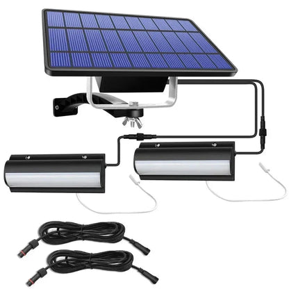 Skanto | Solar Pendant Outdoor Lighting | Double or Single Head, IP65 Waterproof & Solar Powered for Patios, Barns, and Indoor Use