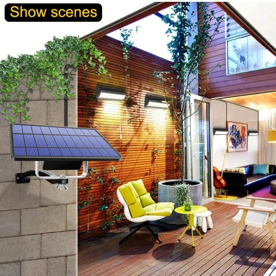 Skanto | Solar Pendant Outdoor Lighting | Double or Single Head, IP65 Waterproof & Solar Powered for Patios, Barns, and Indoor Use