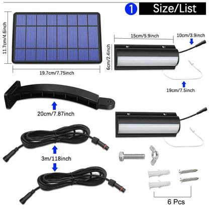 Skanto | Solar Pendant Outdoor Lighting | Double or Single Head, IP65 Waterproof & Solar Powered for Patios, Barns, and Indoor Use