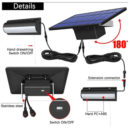 Skanto | Solar Pendant Outdoor Lighting | Double or Single Head, IP65 Waterproof & Solar Powered for Patios, Barns, and Indoor Use