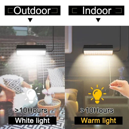 Skanto | Solar Pendant Outdoor Lighting | Double or Single Head, IP65 Waterproof & Solar Powered for Patios, Barns, and Indoor Use