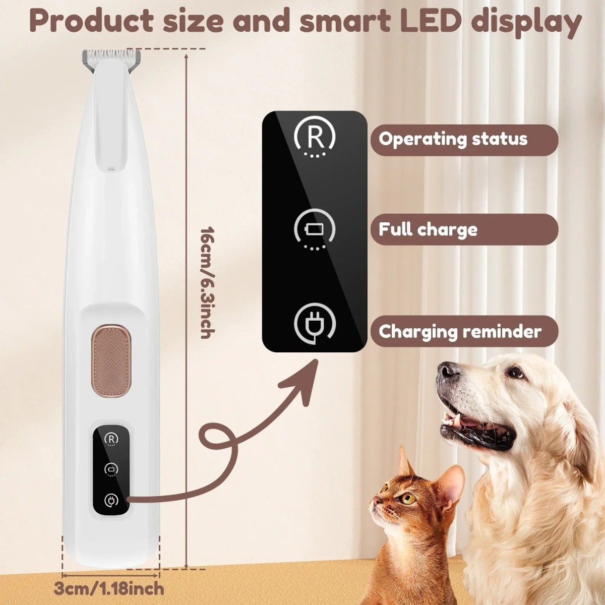 Skanto | FURFIX – Quiet LED Trimmer for Sensitive Paws and Precision Grooming