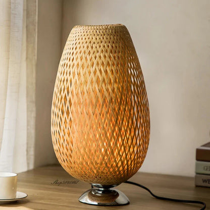 Skanto | Vintage Bamboo Table Lamp - TimberGlow