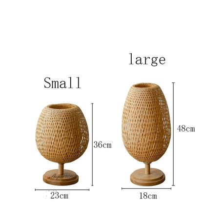 Skanto | Vintage Bamboo Table Lamp - TimberGlow