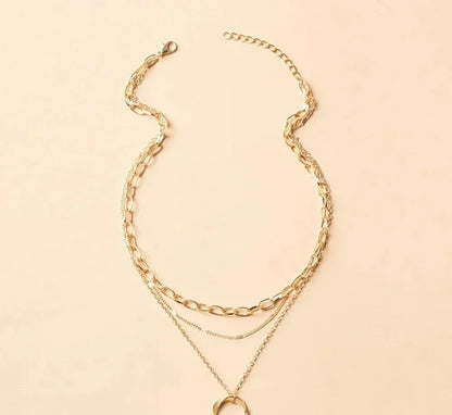 BowLift | Vintage gold multi-layer chain and pendant necklace