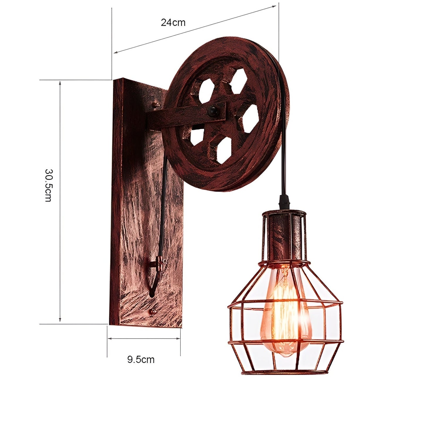 Skanto | Vintage Industrial LED Wall Lamp - IronGlare