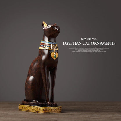 Skanto | Vintage Style Luxurious Egyptian Cat Sculpture