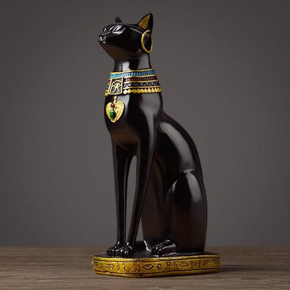 Skanto | Vintage Style Luxurious Egyptian Cat Sculpture