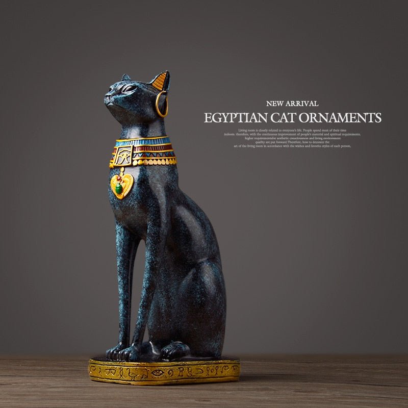 Skanto | Vintage Style Luxurious Egyptian Cat Sculpture