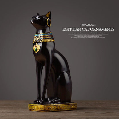 Skanto | Vintage Style Luxurious Egyptian Cat Sculpture