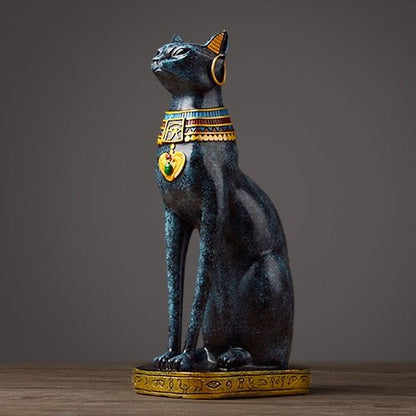 Skanto | Vintage Style Luxurious Egyptian Cat Sculpture