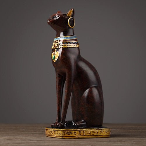 Skanto | Vintage Style Luxurious Egyptian Cat Sculpture