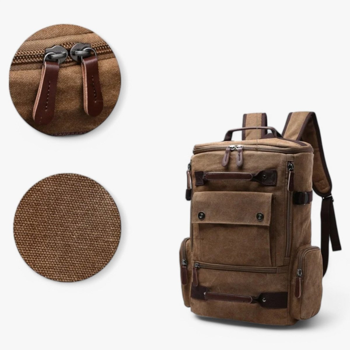 BowLift | TIMECARRY – Vintage Canvas Backpack with Laptop Compartment
