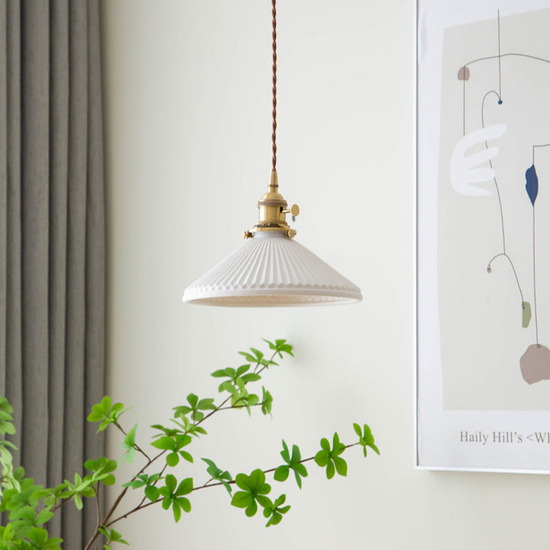 White Ceramic Pendant Light | Karnz