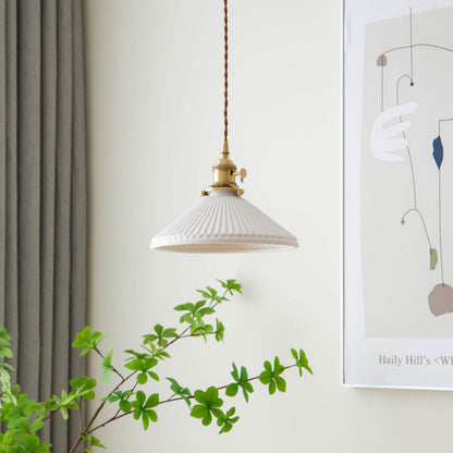 White Ceramic Pendant Light | Karnz