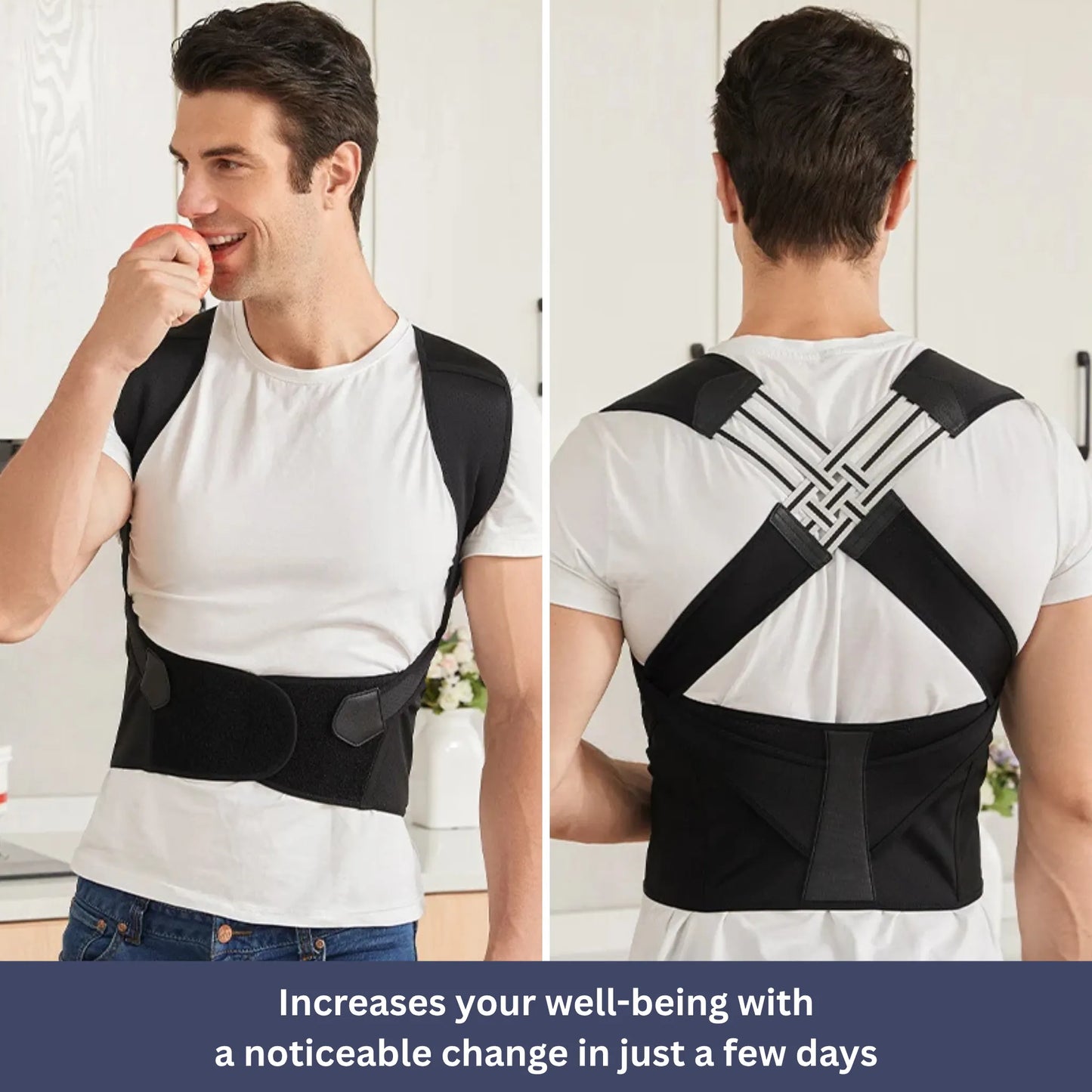 Skanto | Back Support & Posture Corrector | Adjustable, Comfortable & Ideal for Improving Confidence & Posture