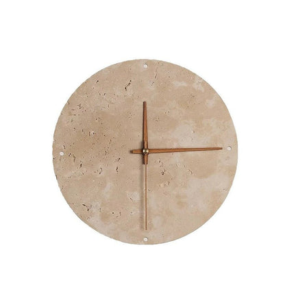 Bring your space to life with the Wabi-Sabi travertine wall clock.