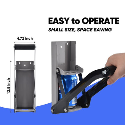 Wall-Mounted Metal Commercial Can Crusher with Bottle Opener | Bowlift