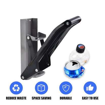Wall-Mounted Metal Commercial Can Crusher with Bottle Opener | Bowlift