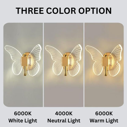 Skanto | FloraVyne LED Wall Lamp – Butterfly-shaped design lamp with 3 light modes, energy-saving and elegant
