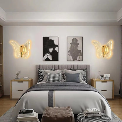 Skanto | FloraVyne LED Wall Lamp – Butterfly-shaped design lamp with 3 light modes, energy-saving and elegant