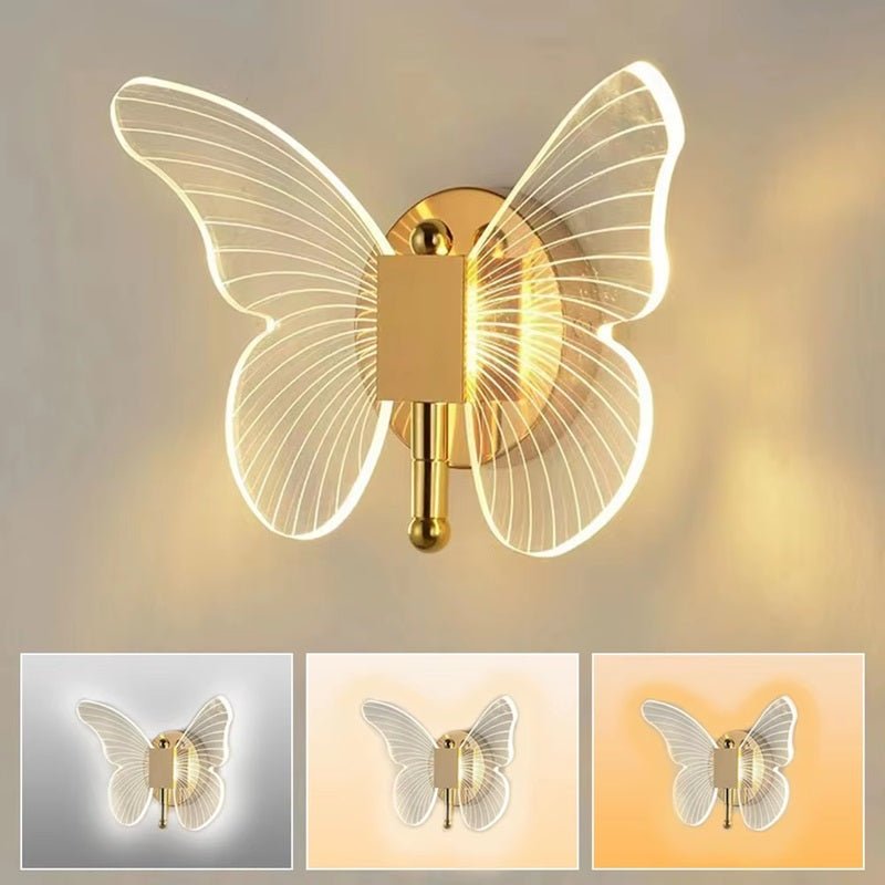Skanto | FloraVyne LED Wall Lamp – Butterfly-shaped design lamp with 3 light modes, energy-saving and elegant
