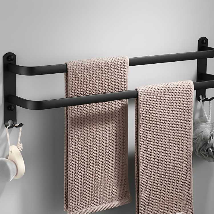 Skanto | Hanging Bathroom Shelf with Practical Towel Holder