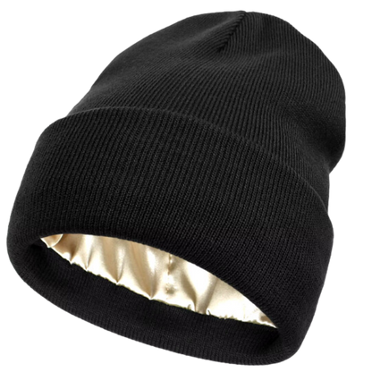 Warm Knit Hat with Satin Lining
