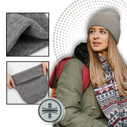 Warm Knit Hat with Satin Lining