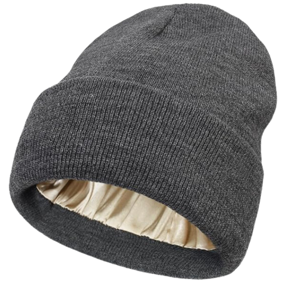 Warm Knit Hat with Satin Lining