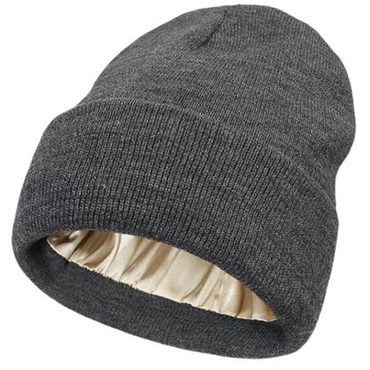 Warm Knit Hat with Satin Lining