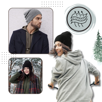 Warm Knit Hat with Satin Lining