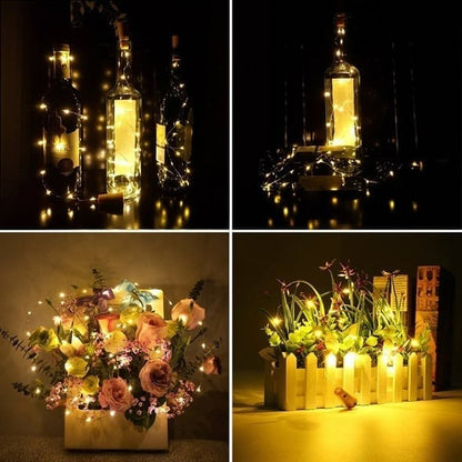 Led Bottle Light Cork Night Light DIY Decor | Bowlift