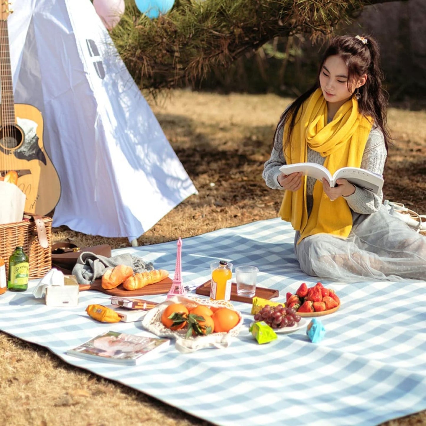 BowLift | Waterproof Picnic Blanket – Foldable Outdoor Mat for Camping, Beach & Garden (150x200 cm)
