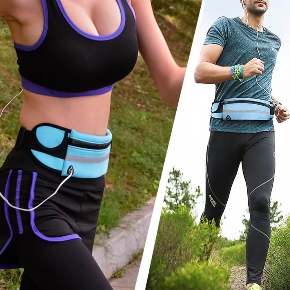Water-repellent Running Belt – 1+1 FREE Fitness & Travel Storage Pack | Karnz
