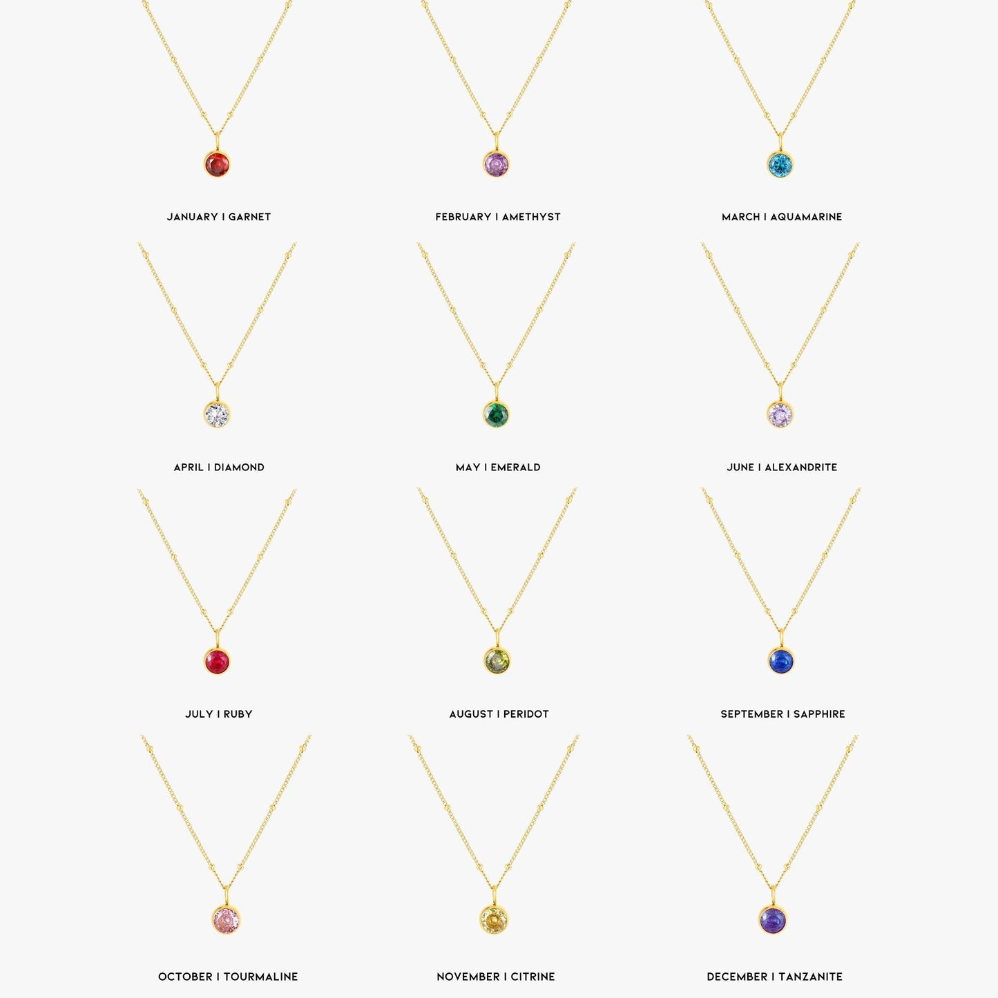 Aurora Birthstone Necklace - An Enchanting Connection