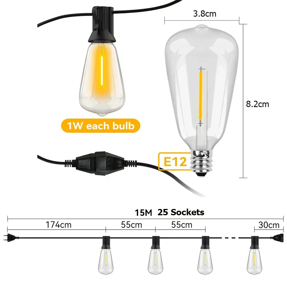 Skanto | Waterproof LED String Lights - LumiGlow