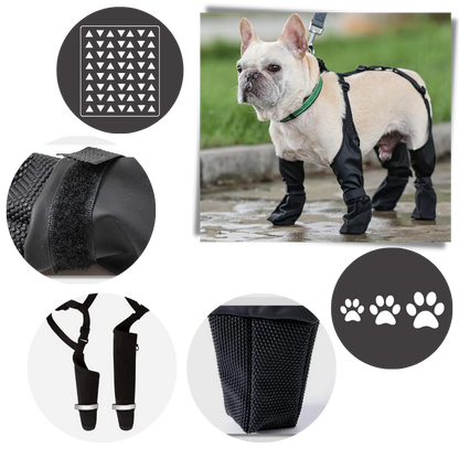Waterproof Dog Boots with Suspenders