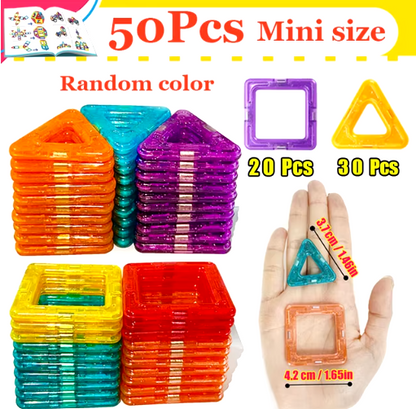 Creative Magnetic Building Blocks Set - Large & Mini DIY Toys for Kids Ages 7-12, Fun Educational Construction Gift in Mixed Colors