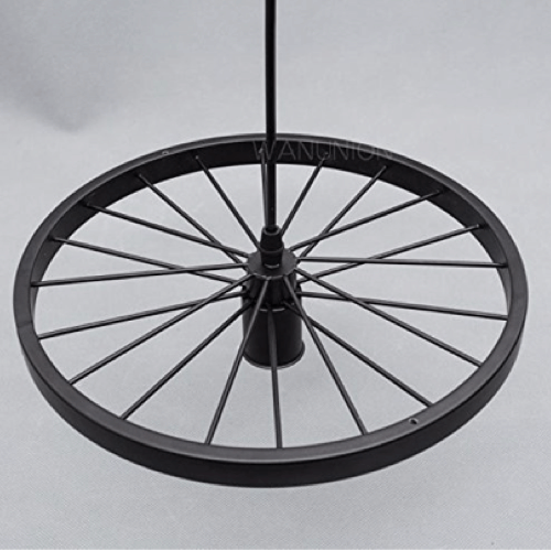 Skanto | Wheel Pendant Light | Vintage Industrial Style | Black