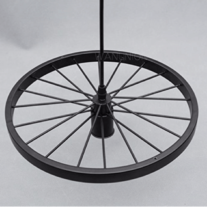Skanto | Wheel Pendant Light | Vintage Industrial Style | Black