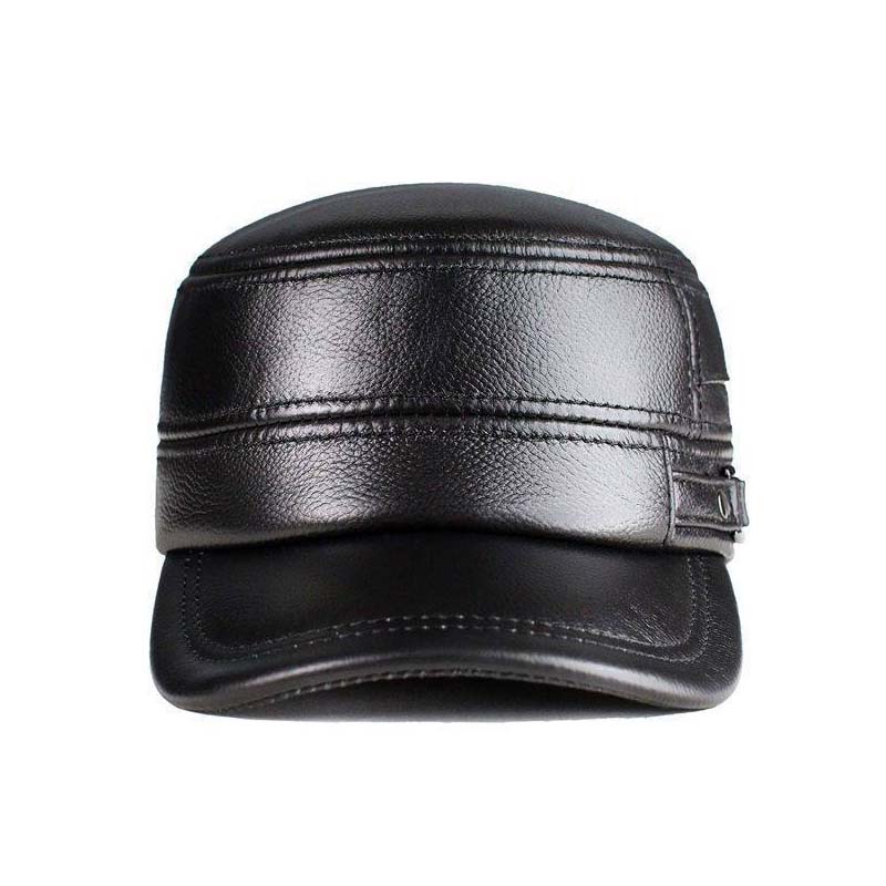 Skanto | New Men's Winter Hat with Lambskin Ear Protection Flat Brim