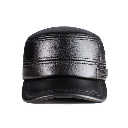 Skanto | New Men's Winter Hat with Lambskin Ear Protection Flat Brim