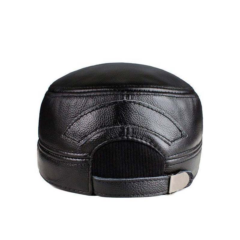Skanto | New Men's Winter Hat with Lambskin Ear Protection Flat Brim