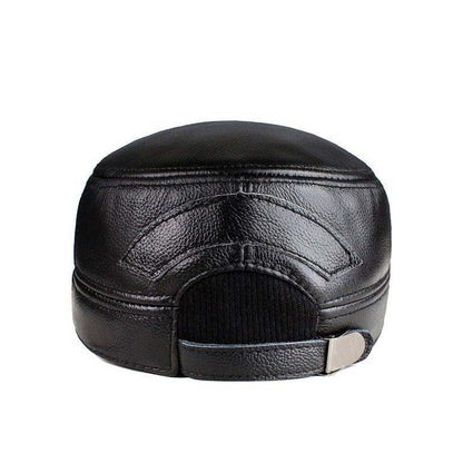 Skanto | New Men's Winter Hat with Lambskin Ear Protection Flat Brim