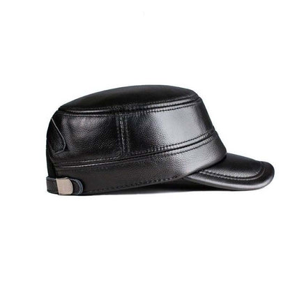 Skanto | New Men's Winter Hat with Lambskin Ear Protection Flat Brim